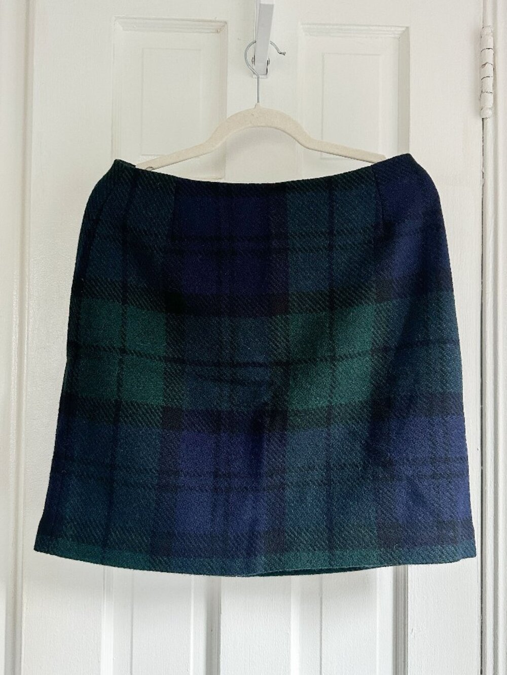 Eddie Bauer Black Watch Tartan Wool Mini Skirt Size 8